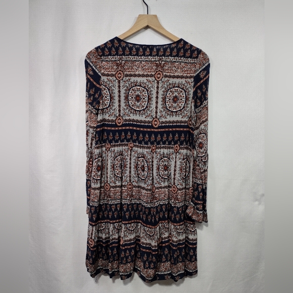 Earthbound Trading Boho Dress Women's L Multicolor Retro 90s Y2K Artsy Cottageco - Picture 5 of 8